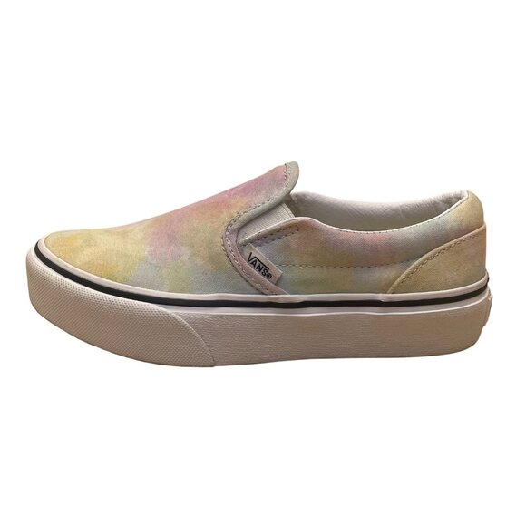 Vans Kids Pastel Tie-Dye Slip-On Canvas Shoes Size 3 - Picture 4 of 8